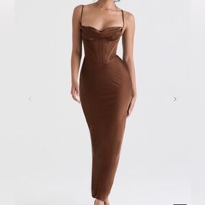 House of CB Brown Maxi Dress